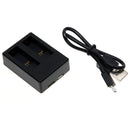 For GoPro HERO5 USB Dual Batteries Charger with USB Cable & LED Indicator Light