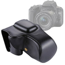 Full Body Camera PU Leather Case Bag for Canon EOS 200D (18-55mm Lens)(Black)