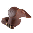 Full Body Camera PU Leather Case Bag with Strap for Sony NEX 5N / 5R / 5T (16-50mm / 18-55mm Lens)(Coffee)