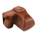 Full Body Camera PU Leather Case Bag with Strap for Sony NEX 5N / 5R / 5T (16-50mm / 18-55mm Lens)(Brown)