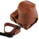 Full Body Camera PU Leather Case Bag with Strap for Sony NEX 5N / 5R / 5T (16-50mm / 18-55mm Lens)(Brown)