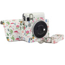 Flamingo Cactus Pattern PU Leather Protective Camera Case Bag For FUJIFILM Instax Mini70 Camera