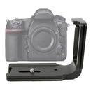 FITTEST FLN-D850 Vertical Shoot Quick Release L Plate Bracket Base Holder for Nikon D850(Black)