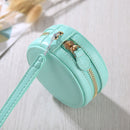 Full Body Camera Zipper PU Leather Case Bag with Hand Strap for Casio TR-M10 / TRM MINI (Green)