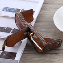 1/4 inch Thread PU Leather Camera Half Case Base for Canon G7 X Mark II (Coffee)