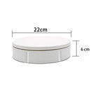 22cm USB Charging Rotating Display Stand Video Shooting Props Turntable, Load: 10kg, No Battery(White)