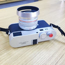 For Leica M Non-Working Fake Dummy DSLR Camera Model Photo Studio Props, Hood Lens(Silver)