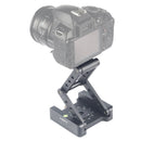 ADAI 360 Degree Rotation 3-Folding CNC Aluminum Quick Release Plate Holder Tripod M Flex Tilt & Ball Head(Grey)