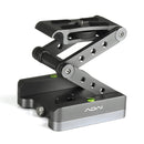 ADAI 360 Degree Rotation 3-Folding CNC Aluminum Quick Release Plate Holder Tripod M Flex Tilt & Ball Head(Grey)
