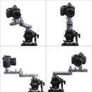 ADAI Mini Extendable Rail Track Dolly Slider, Panning and Linear Motion up to 4 x Distance (52cm), Load Max: 1.5kg(Silver)