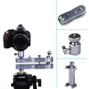 ADAI Mini Extendable Rail Track Dolly Slider, Panning and Linear Motion up to 4 x Distance (52cm), Load Max: 1.5kg(Silver)