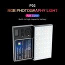 LUXCeO P03 LED Video Light 800LM Super Slim Panel Light On-camera Light Selfie Light Video Photography Studio Light