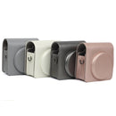 Pearly Lustre PU Leather Case Bag for FUJIFILM Instax SQUARE SQ6 Camera, with Adjustable Shoulder Strap(Black)