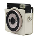 Pearly Lustre PU Leather Case Bag for FUJIFILM Instax SQUARE SQ6 Camera, with Adjustable Shoulder Strap(White)