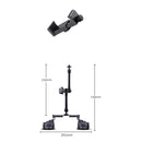 Dual-leg Suction Cup Articulating Friction Magic Arm Phone Clamp Mount (Black)
