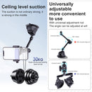 Dual-leg Suction Cup Connecting Rod Arm Phone Clamp Mount(Black)