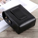 Full Body Camera Buckle Lock PU Leather Case Bag with Hand Strap & Neck Strap for Canon G7X II / G9X Mark II, Sony RX100 / M2(Black)