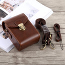 Full Body Camera Buckle Lock PU Leather Case Bag with Hand Strap & Neck Strap for Canon G7X II / G9X Mark II, Sony RX100 / M2(Coffee)