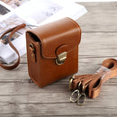 Full Body Camera Buckle Lock PU Leather Case Bag with Hand Strap & Neck Strap for Canon G7X II / G9X Mark II, Sony RX100 / M2(Brown)