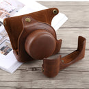 Full Body Camera PU Leather Case Bag with Strap for Panasonic LUMIX LX100(Coffee)