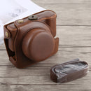 Full Body Camera PU Leather Case Bag with Strap for Panasonic LUMIX LX100(Coffee)