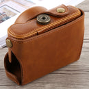 Full Body Camera PU Leather Case Bag with Strap for Panasonic LUMIX LX100(Brown)