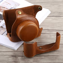 Full Body Camera PU Leather Case Bag with Strap for Panasonic LUMIX LX100(Brown)