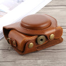 Full Body Camera PU Leather Case Bag with Strap for Sony DSC-HX90(Brown)