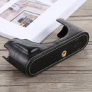 1/4 inch Thread PU Leather Camera Half Case Base for Leica M10 (Black)