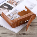 1/4 inch Thread PU Leather Camera Half Case Base for Leica Q (Typ 116)(Brown)