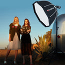 TRIOPO KS65 65cm Speedlite Flash Octagon Parabolic Softbox Diffuser with Bracket Mount Handle for Speedlite