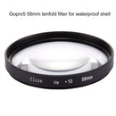 58mm 2 in 1 10X Close-Up Lens Filter for GoPro HERO7 Black/6 /5
