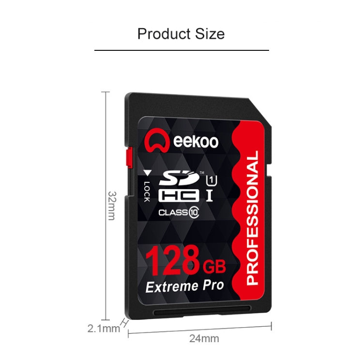 eekoo 128GB High Speed Class 10 SD Memory Card for All Digital Devices with SD Card Slot