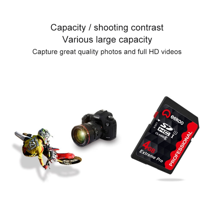 eekoo 4GB High Speed Class 10 SD Memory Card for All Digital Devices with SD Card Slot