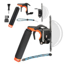 Shutter Trigger + Dome Port Lens Transparent Cover + Floating Hand Grip Diving Buoyancy Stick with Adjustable Anti-lost Strap & Screw & Wrench for GoPro HERO7 /6 /5