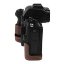 1/4 inch Thread PU Leather Camera Half Case Base for Nikon Z50(Brown)