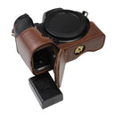 1/4 inch Thread PU Leather Camera Half Case Base for Nikon Z50(Brown)