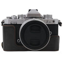 1/4 inch Thread PU Leather Camera Half Case Base for Nikon Z fc (Black)