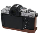 1/4 inch Thread PU Leather Camera Half Case Base for Nikon Z fc (Black)
