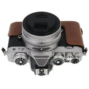 1/4 inch Thread PU Leather Camera Half Case Base for Nikon Z fc (Brown)