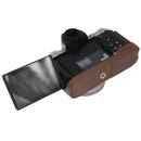 1/4 inch Thread PU Leather Camera Half Case Base for Nikon Z fc (Grey)