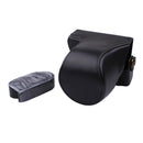 Full Body Camera PU Leather Case Bag with Strap for Canon EOS M200 (15-55mm Lens) (Black)
