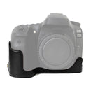 1/4 inch Thread PU Leather Camera Half Case Base for Canon EOS 80D / 70D(Black)