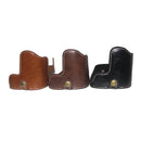 1/4 inch Thread PU Leather Camera Half Case Base for Canon EOS 80D / 70D(Brown)