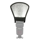2 in 1 (Silver / White) Fan-shaped Folding Reflector Board, Size: 20.0 x 18.5 x 10.5 cm
