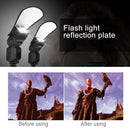 2 in 1 (Silver / White) Fan-shaped Folding Reflector Board, Size: 20.0 x 18.5 x 10.5 cm