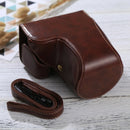 Full Body Camera PU Leather Case Bag with Strap for Sony ILCE-6500 / A6500 (Coffee)