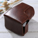 Full Body Camera PU Leather Case Bag with Strap for Sony ILCE-6500 / A6500 (Coffee)