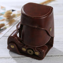Full Body Camera PU Leather Case Bag with Strap for Sony ILCE-6500 / A6500 (Coffee)