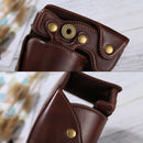 Full Body Camera PU Leather Case Bag with Strap for Sony ILCE-6500 / A6500 (Coffee)